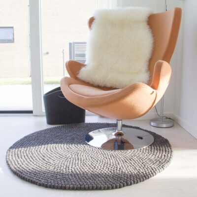 gråt kugletæppe fra una living
