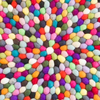 Multifarvet tæppe tæt på