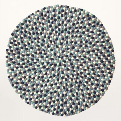 Flot blåt kugletæppe