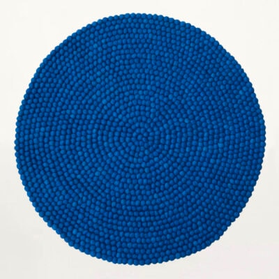 blå kugletæppe